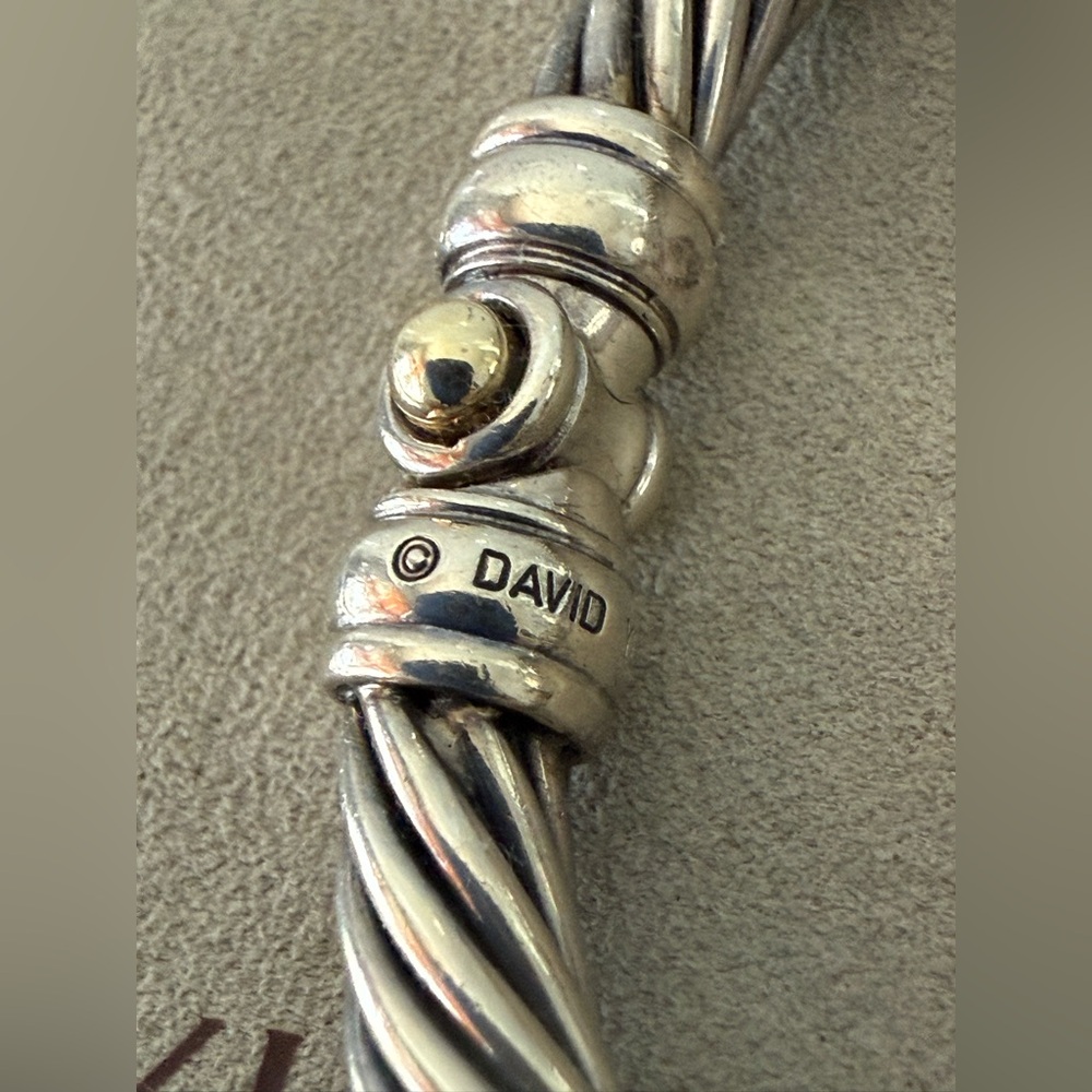 David Yurman Two-Tone Cable Watch with Citrine stones - Picture 3 of 4